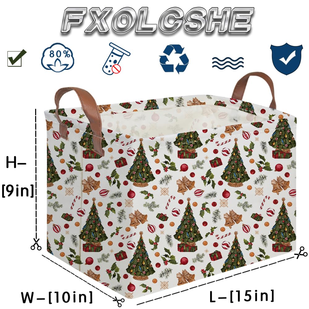 FXOCSHE Christmas gift basket decor doubles as practical storage.