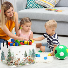 FXOCSHE collapsible toy bin provides portable organization for playrooms.