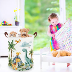 FXOCSHE dinosaur baskets for boys keeps dirty clothes organized in playroom