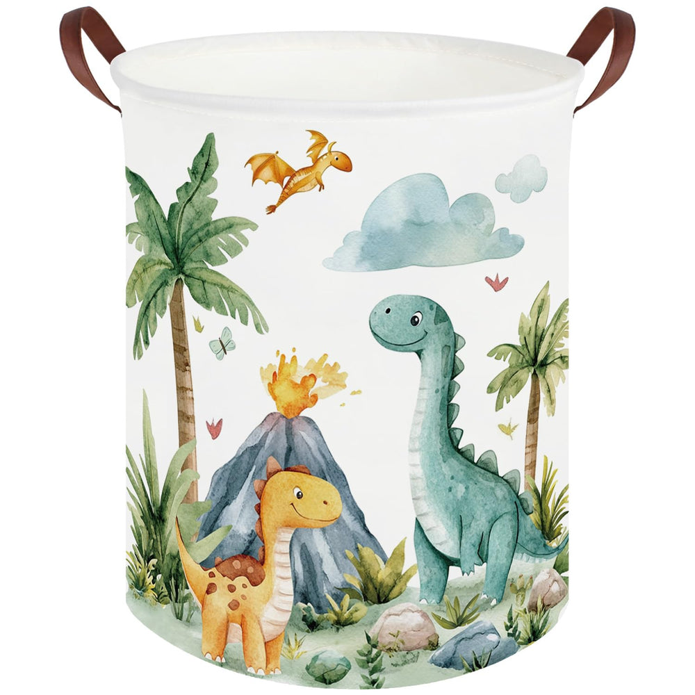 FXOCSHE Dinosaurs baby laundry hamper with dinosaur motif, ideal for easy toy and clothing storage
