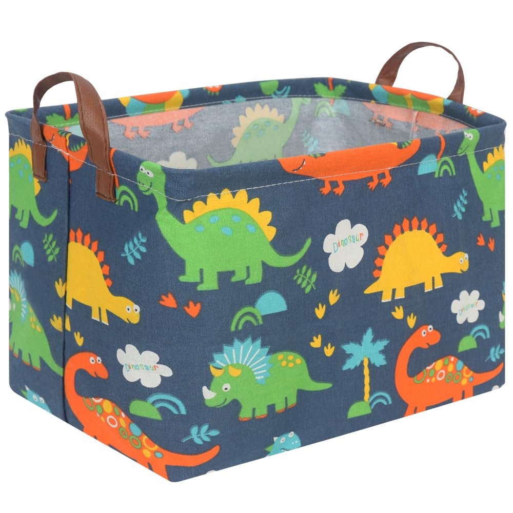 FXOCSHE Easter Dinosaur Basket cover demonstrates durable foldable storage for rooms.