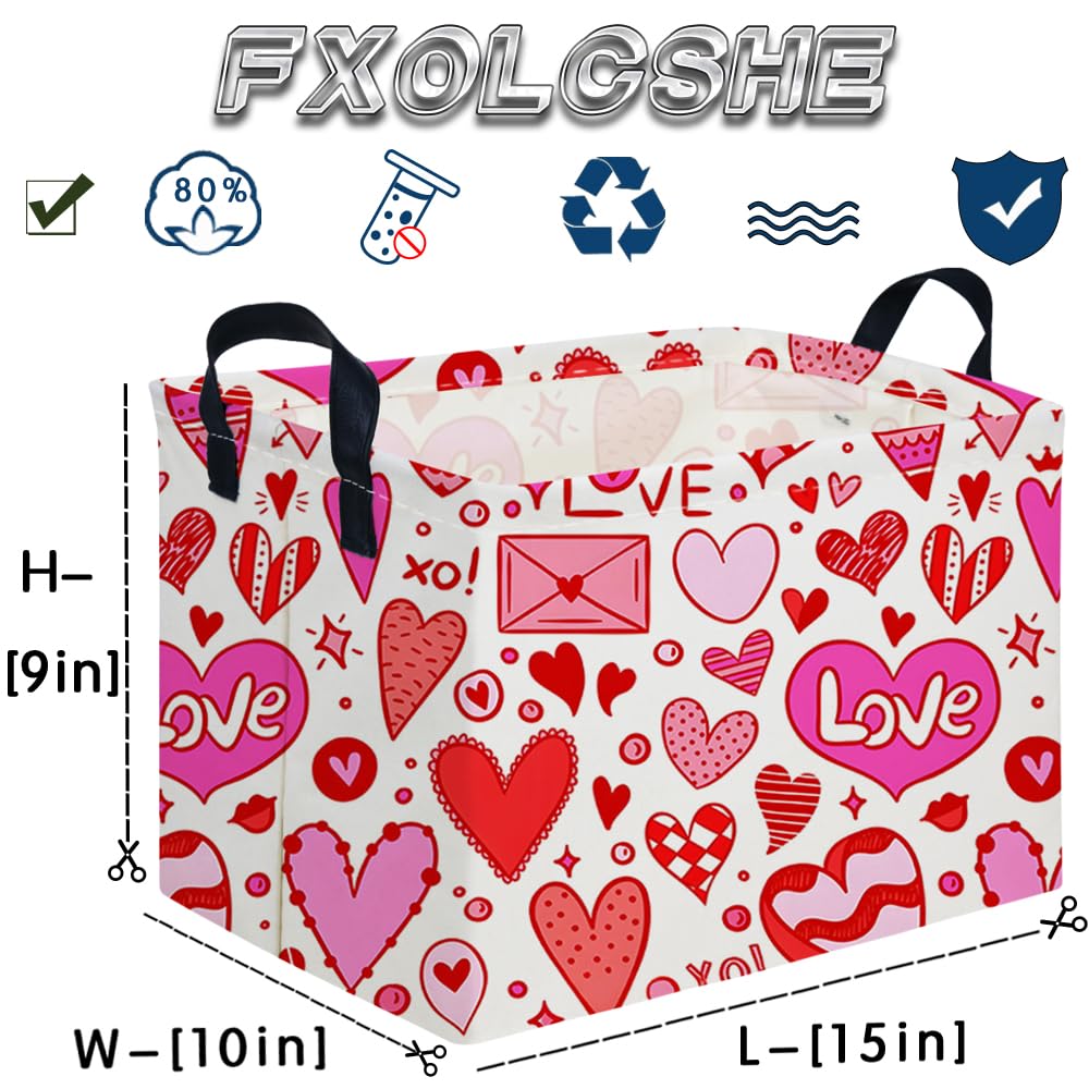 FXOCSHE foldable laundry basket alternative for toys, clothes, magazines.