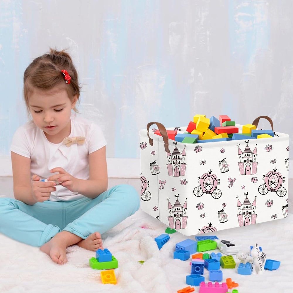 FXOCSHE pink princess decor basket adds charm to a girl's room.