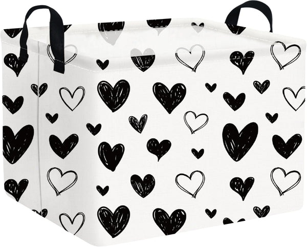 FXOCSHE heart-shaped basket open with 15L capacity for toys and clothes