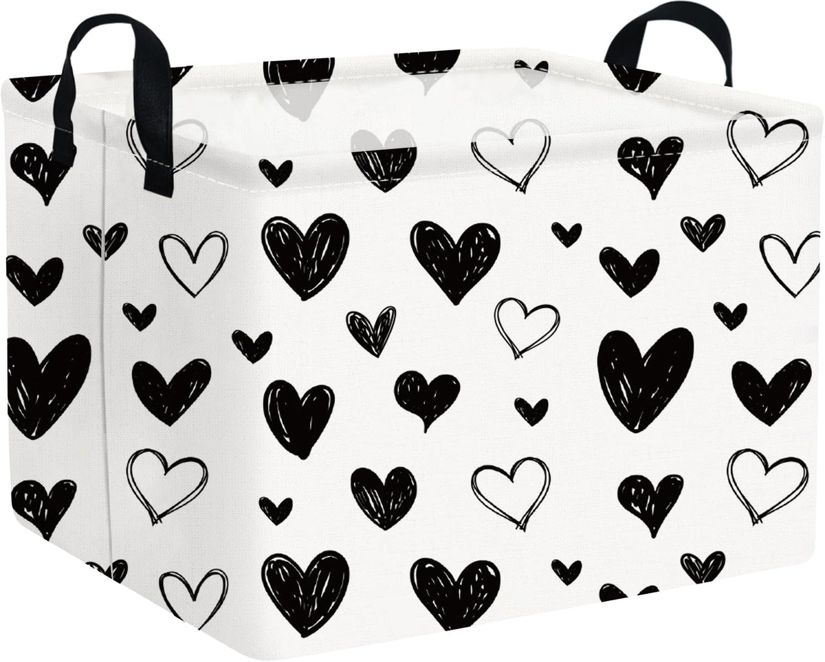 FXOCSHE heart-shaped basket open with 15L capacity for toys and clothes