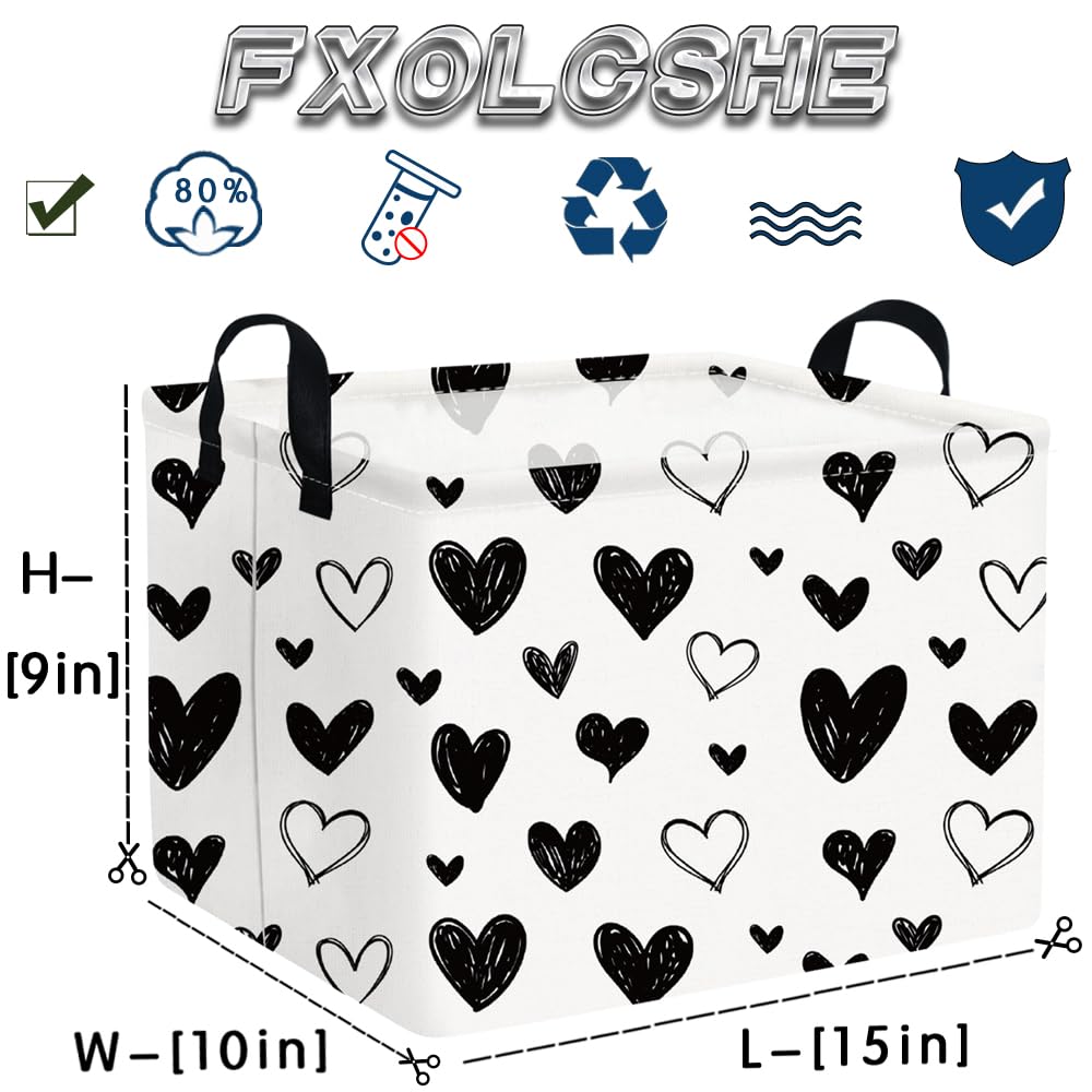 FXOCSHE heart-shaped basket shows light wrinkles from packaging