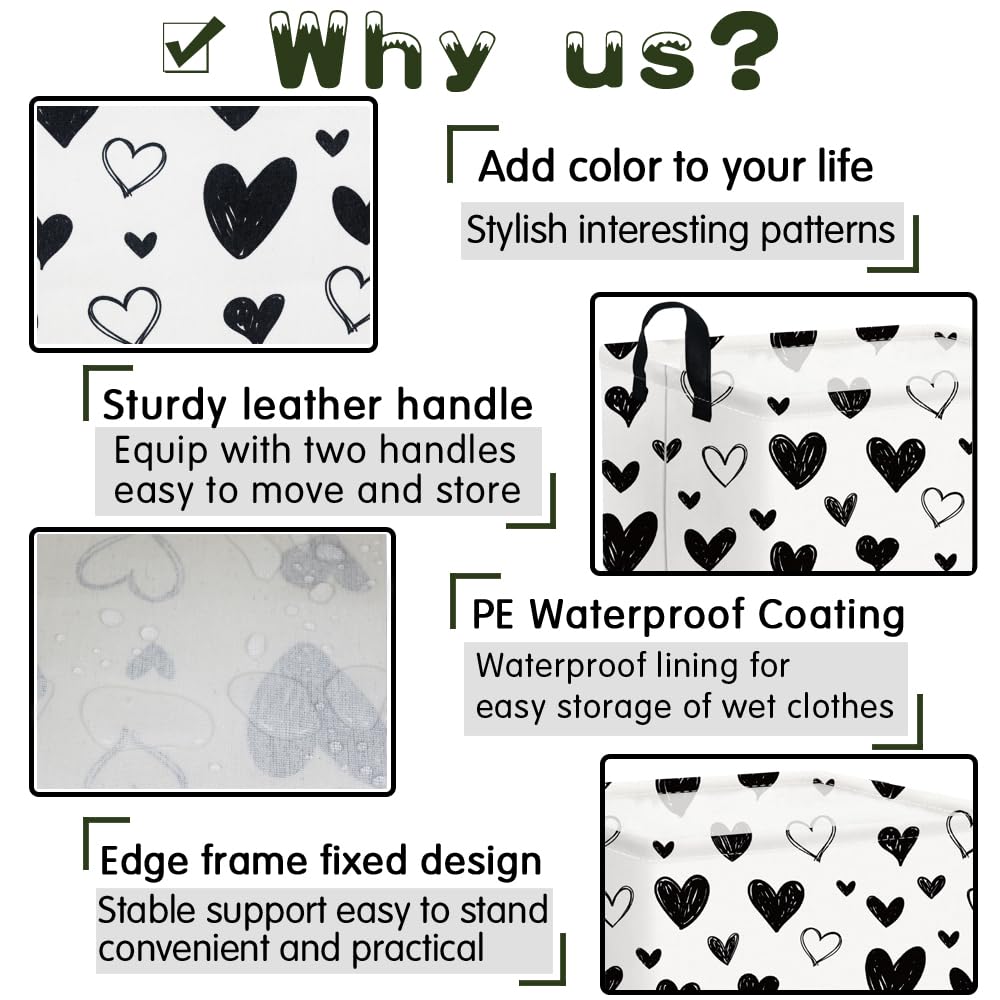 FXOCSHE heart-shaped basket with waterproof coating resists moisture