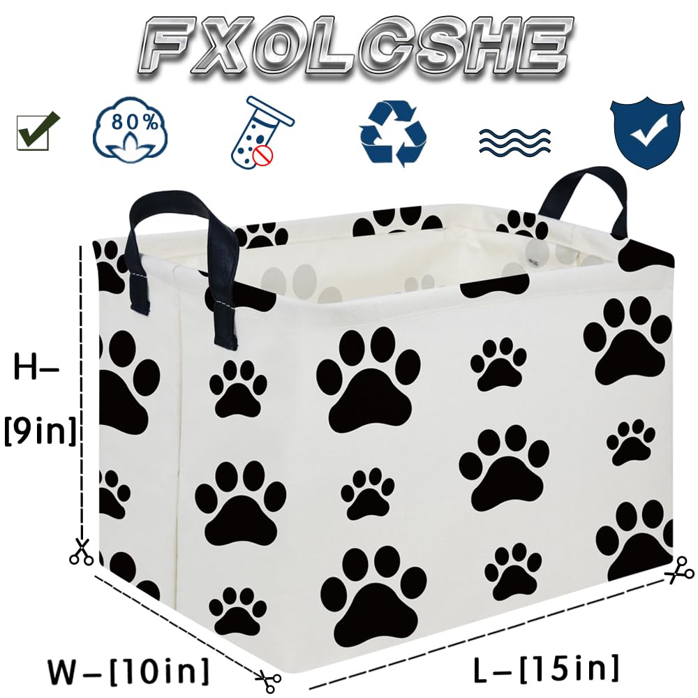 FXOCSHE leather-handle storage bin is portable for laundry and toys