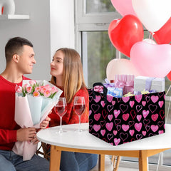 FXOCSHE love heart bin storage highlights organized toys and charming decor.
