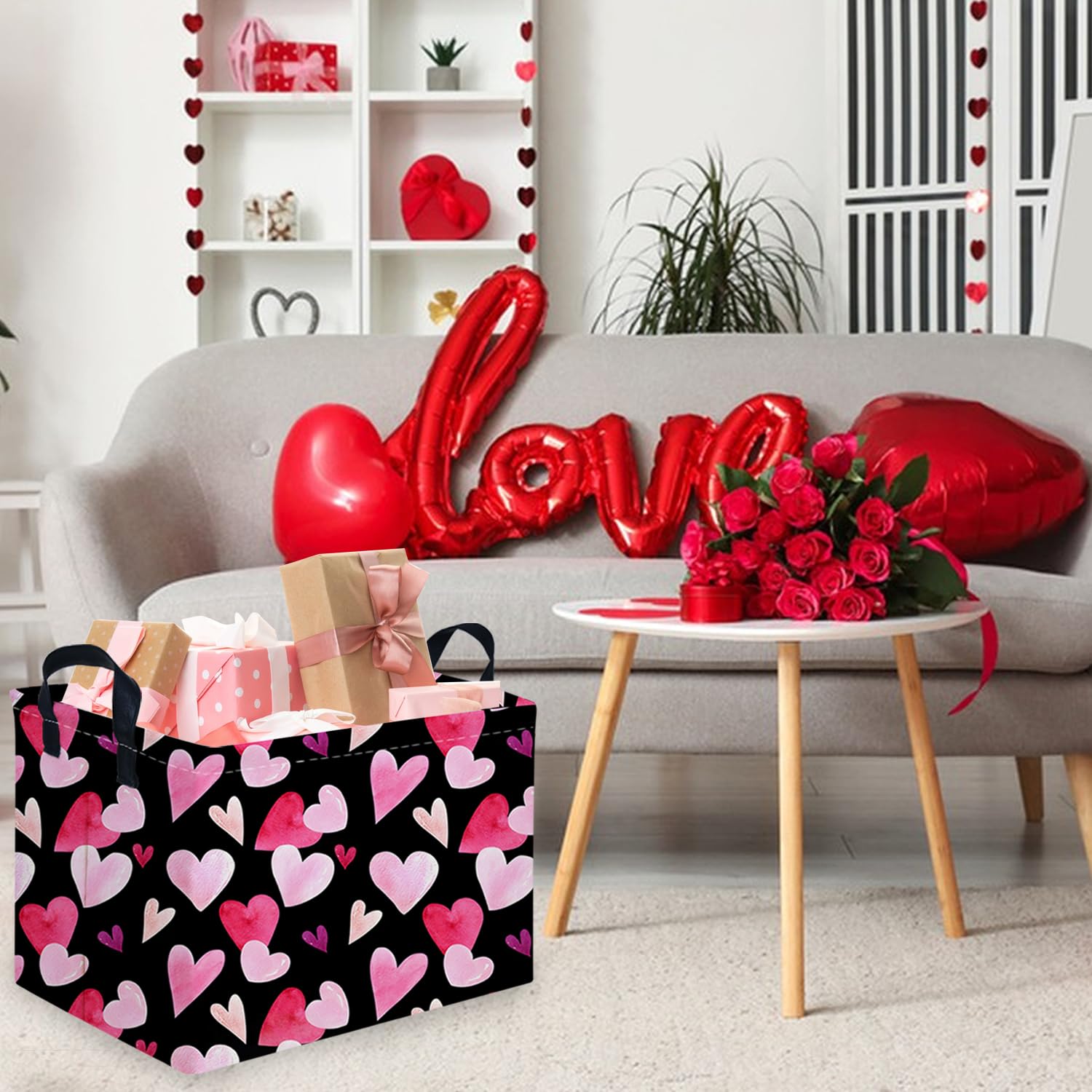 FXOCSHE love heart room decor photo highlights versatile shelf storage and kids room charm.