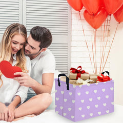 FXOCSHE pink gift basket with handle for easy, portable organization.