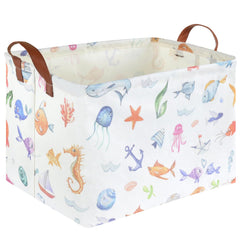FXOCSHE Rectangle Fish Basket front view for roomy toy storage.