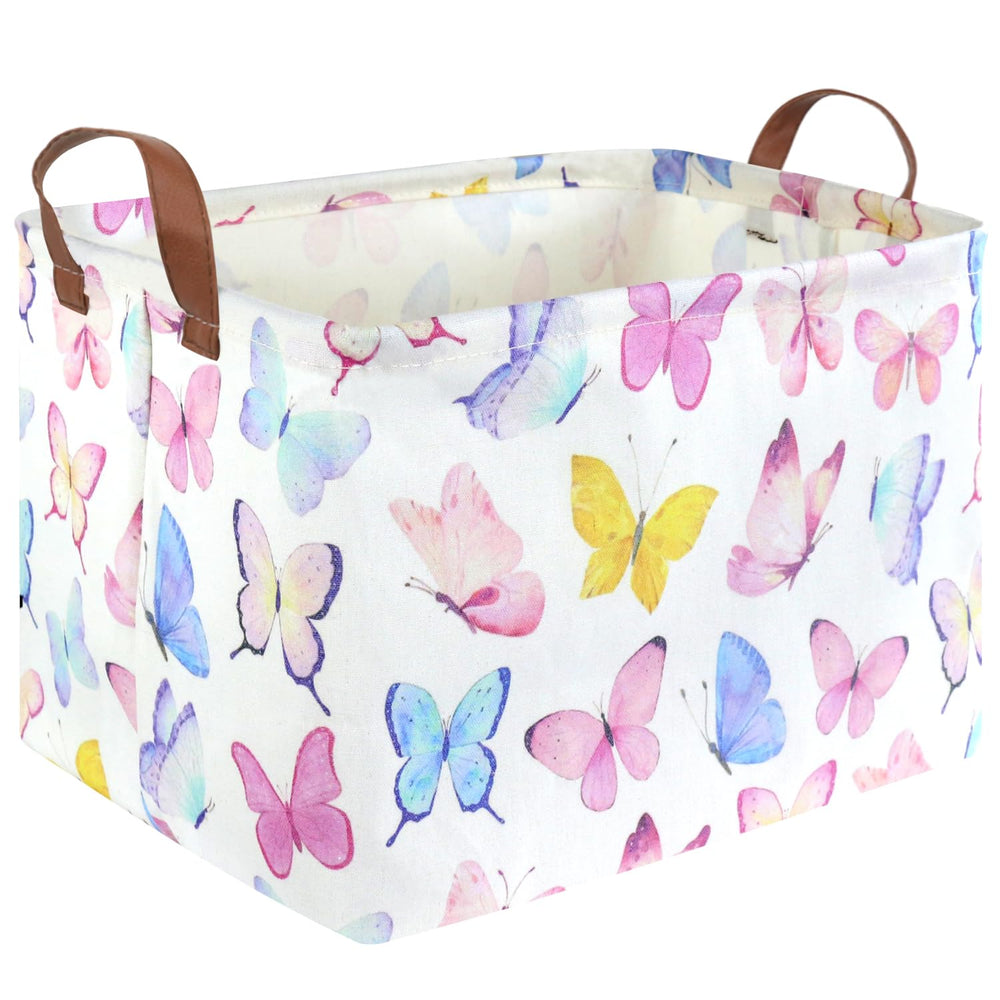 FXOCSHE Rectangular Butterfly Basket with foldable design for space-saving storage