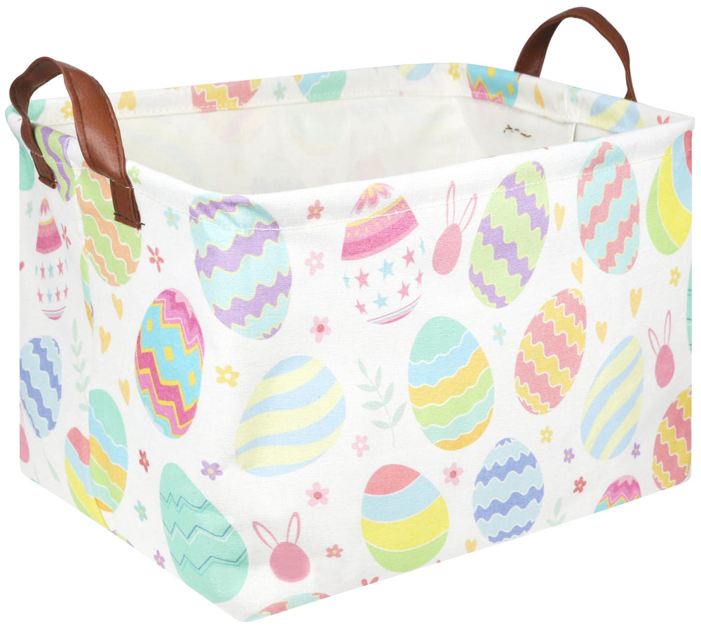 FXOCSHE rectangular Easter basket with handles for easy storage and gifting