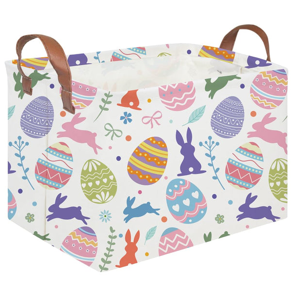 FXOCSHE rectangular Easter basket for organized toy storage and easy access.