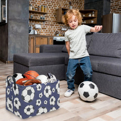 FXOCSHE rectangular Easter soccer basket folds flat for compact dorm storage