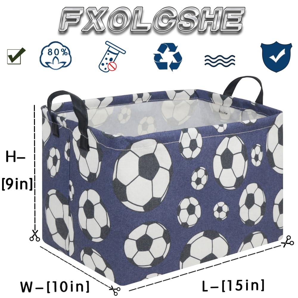 FXOCSHE rectangular Easter soccer basket nursery helper for baby laundry
