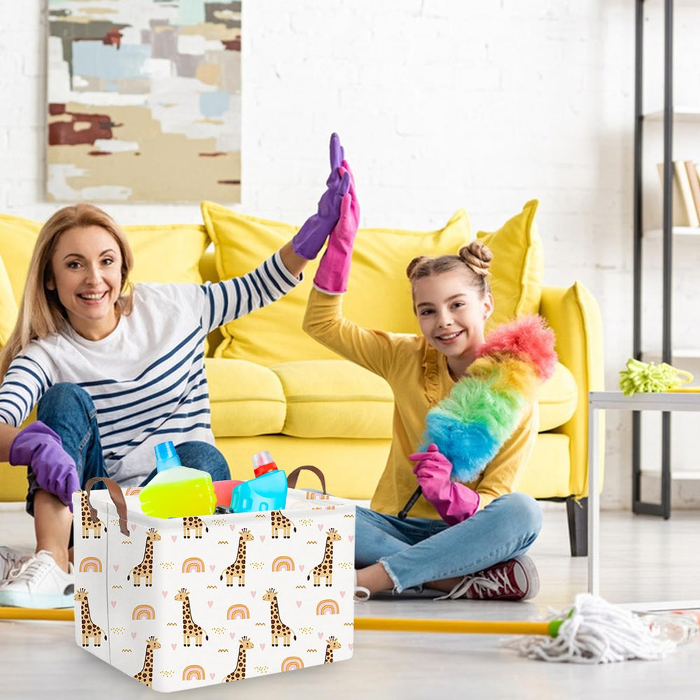 FXOCSHE basket in closet illustrates versatile storage for clothes and toys.