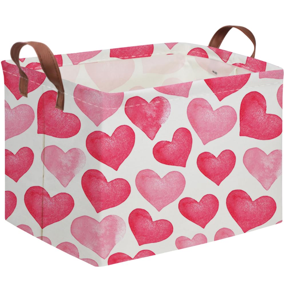 FXOCSHE rectangular pink gift basket showcases a compact storage solution for home organization.