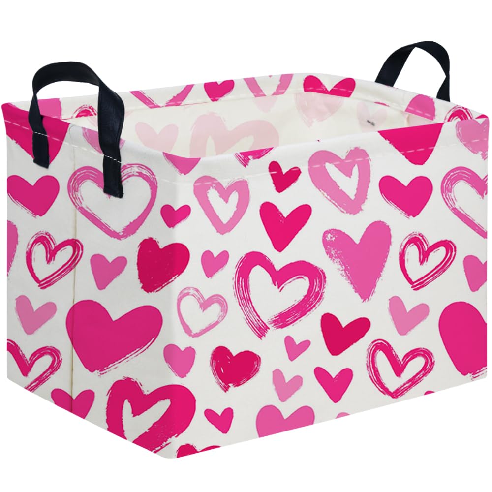 FXOCSHE rectangular Valentines basket provides stylish storage and gifting versatility.