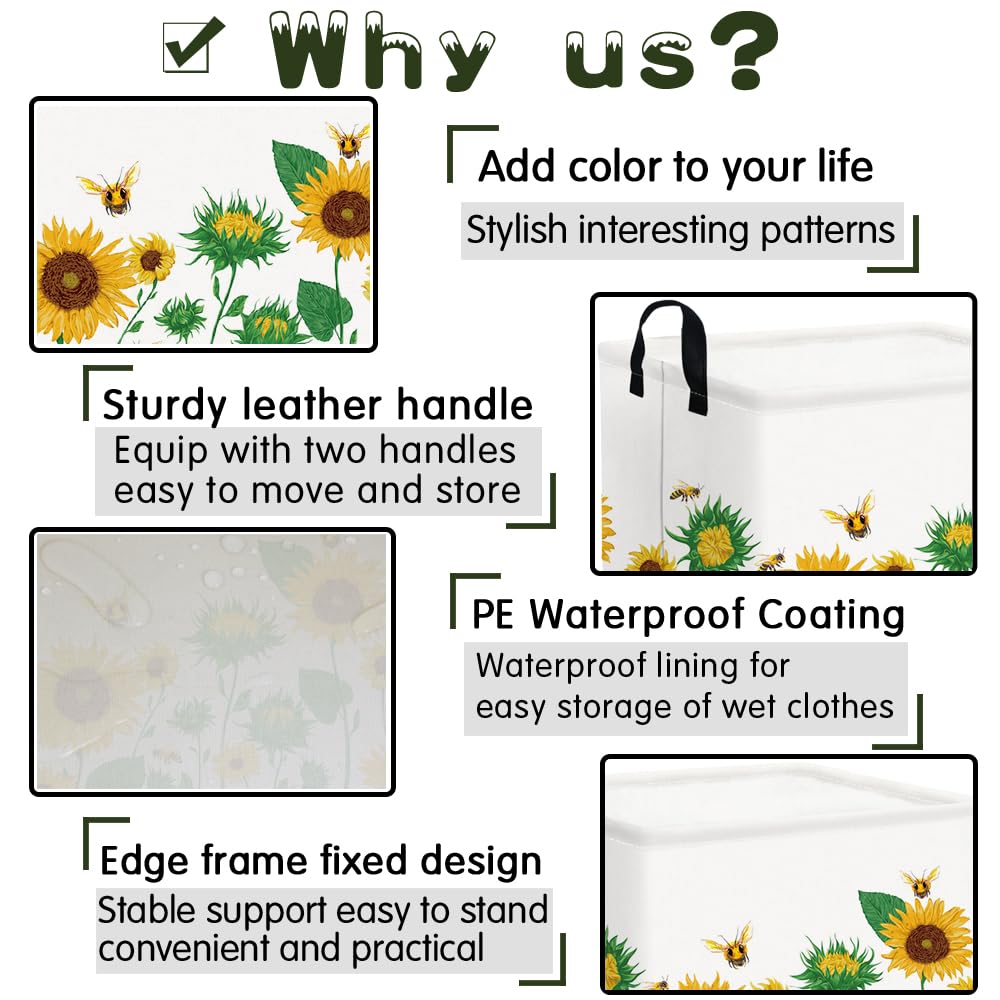 FXOCSHE sunflower basket on bedroom shelf improves organization.