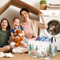 FXOCSHE toy organizer bin helps keep small items sorted and within reach.