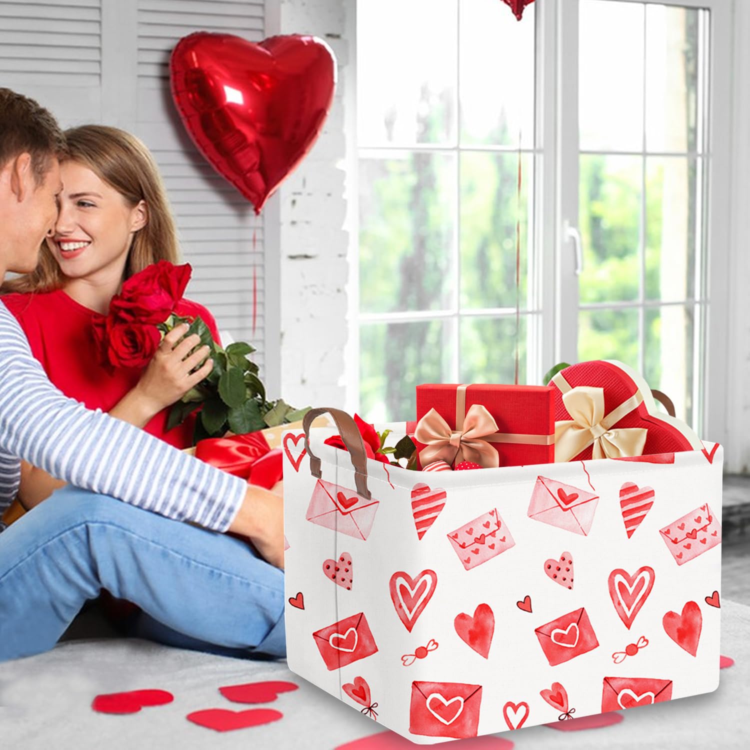 FXOCSHE Valentines collapsible design saves space when not in use.
