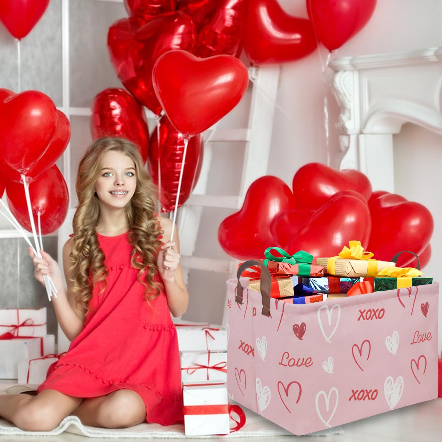 FXOCSHE XOXO hearts gift box adds cute storage and gifting charm