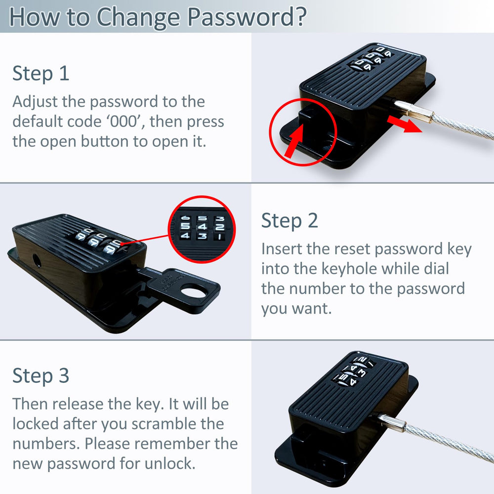 FYD No-keys-needed design allows quick unlocking with the right combo.