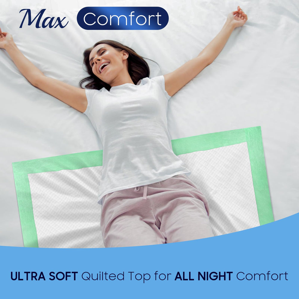 FYGRIP disposable bed pad in-use on a bed for protection.