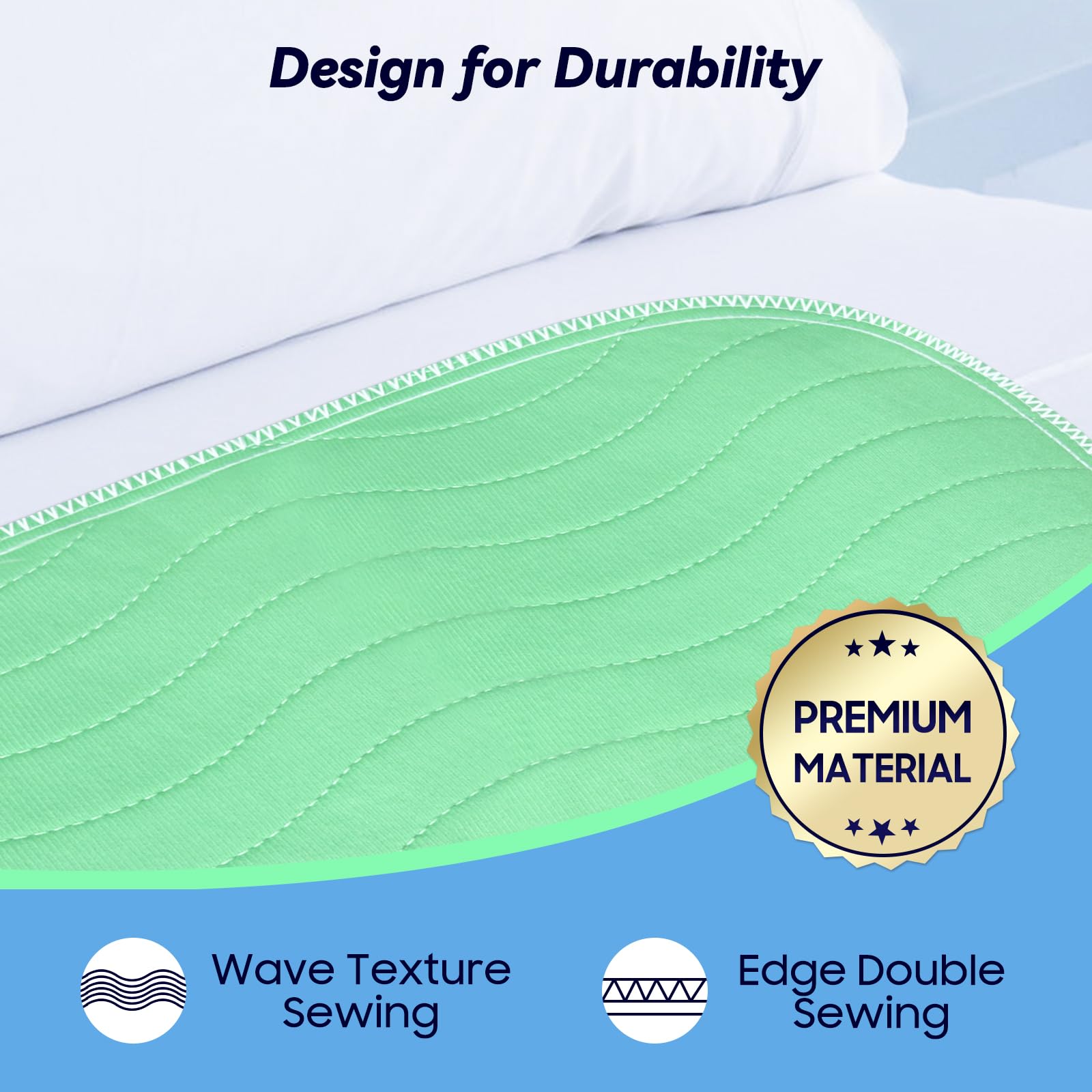 FYGRIP double sewing edge design for long-lasting washable pads