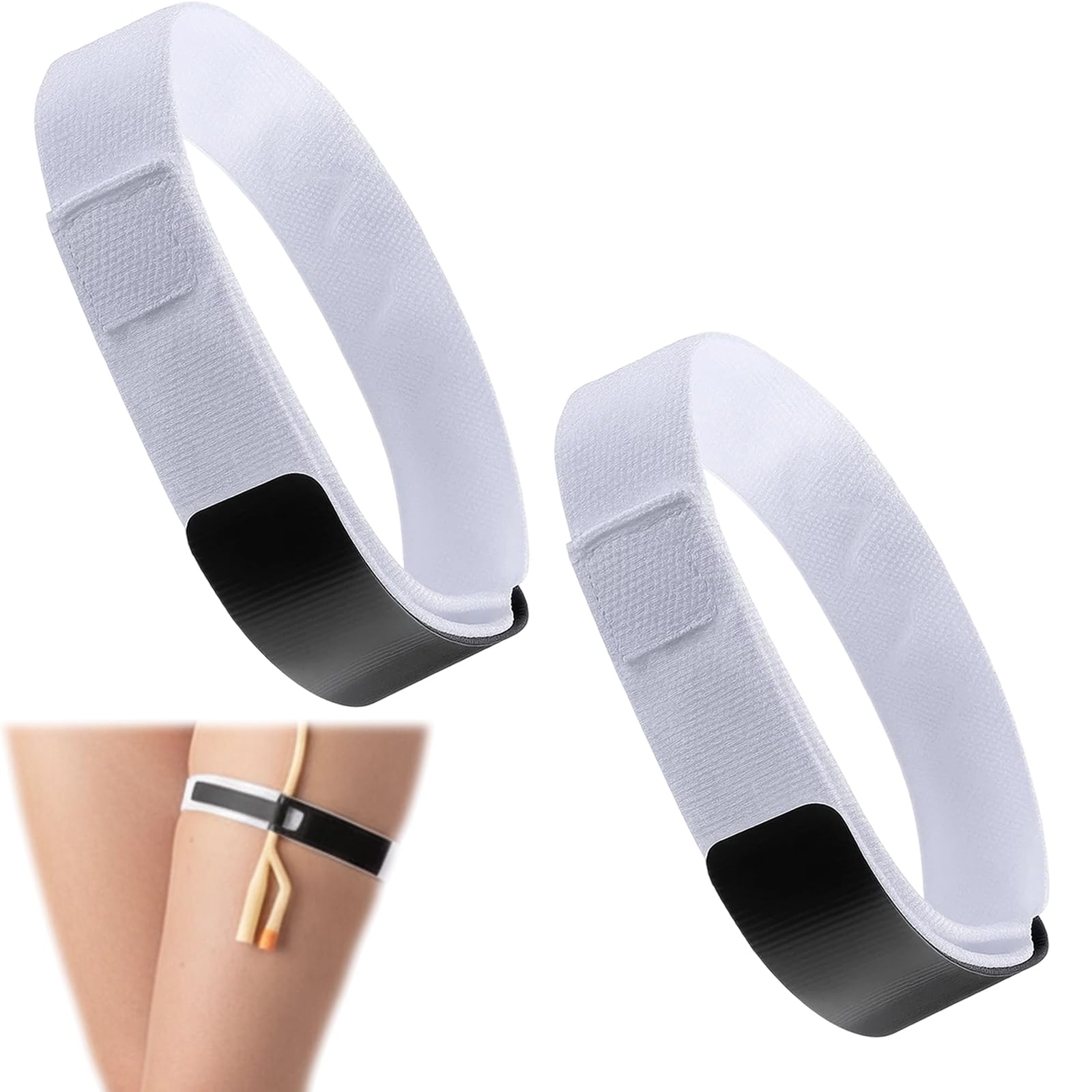 Fymueth catheter stabilization device with soft fabric for skin comfort.