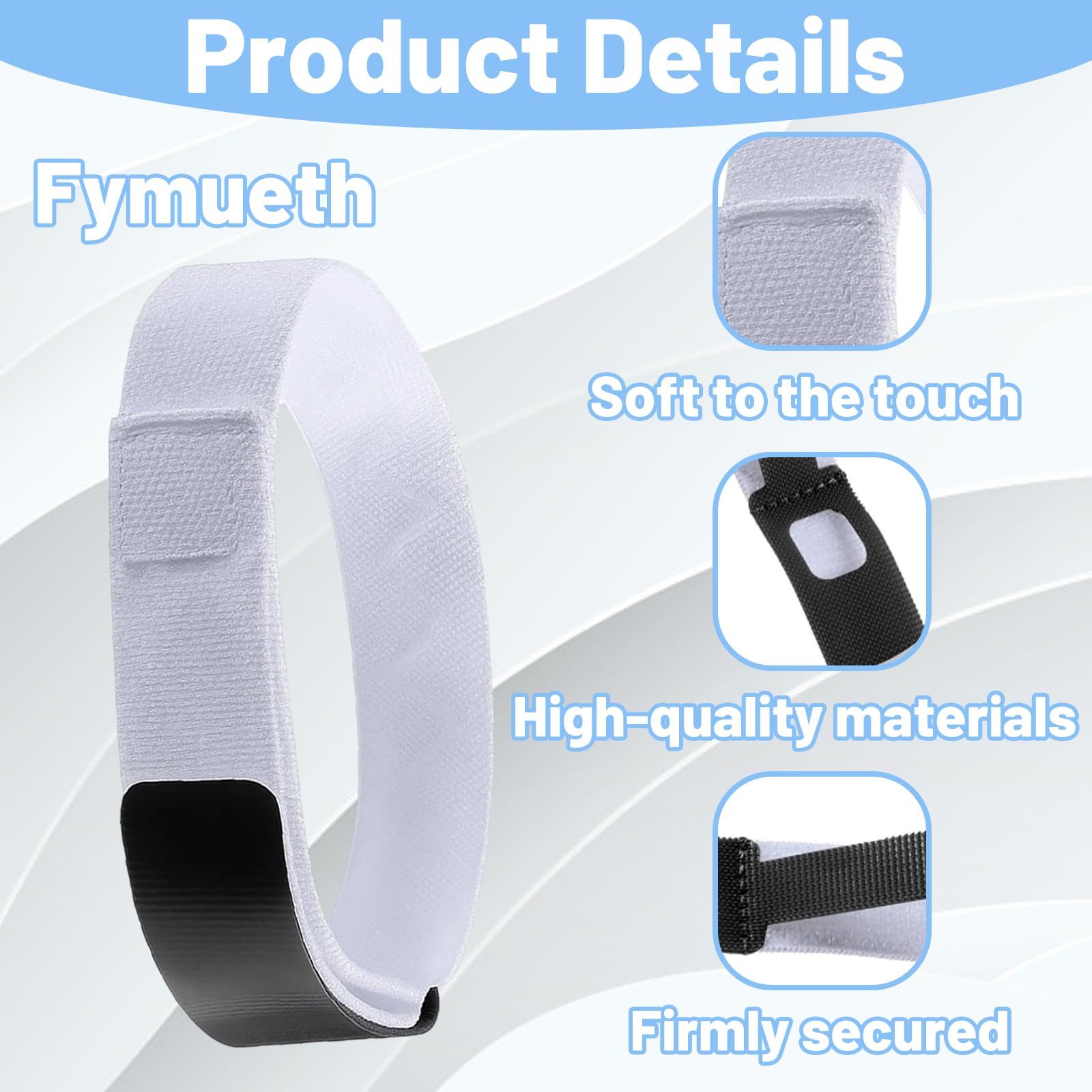Fymueth Foley catheter leg strap with quick-release fasteners for easy care.