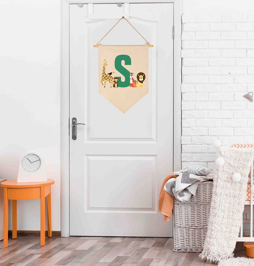 FYSIA front door flag in woodland tones creates friendly curb appeal.