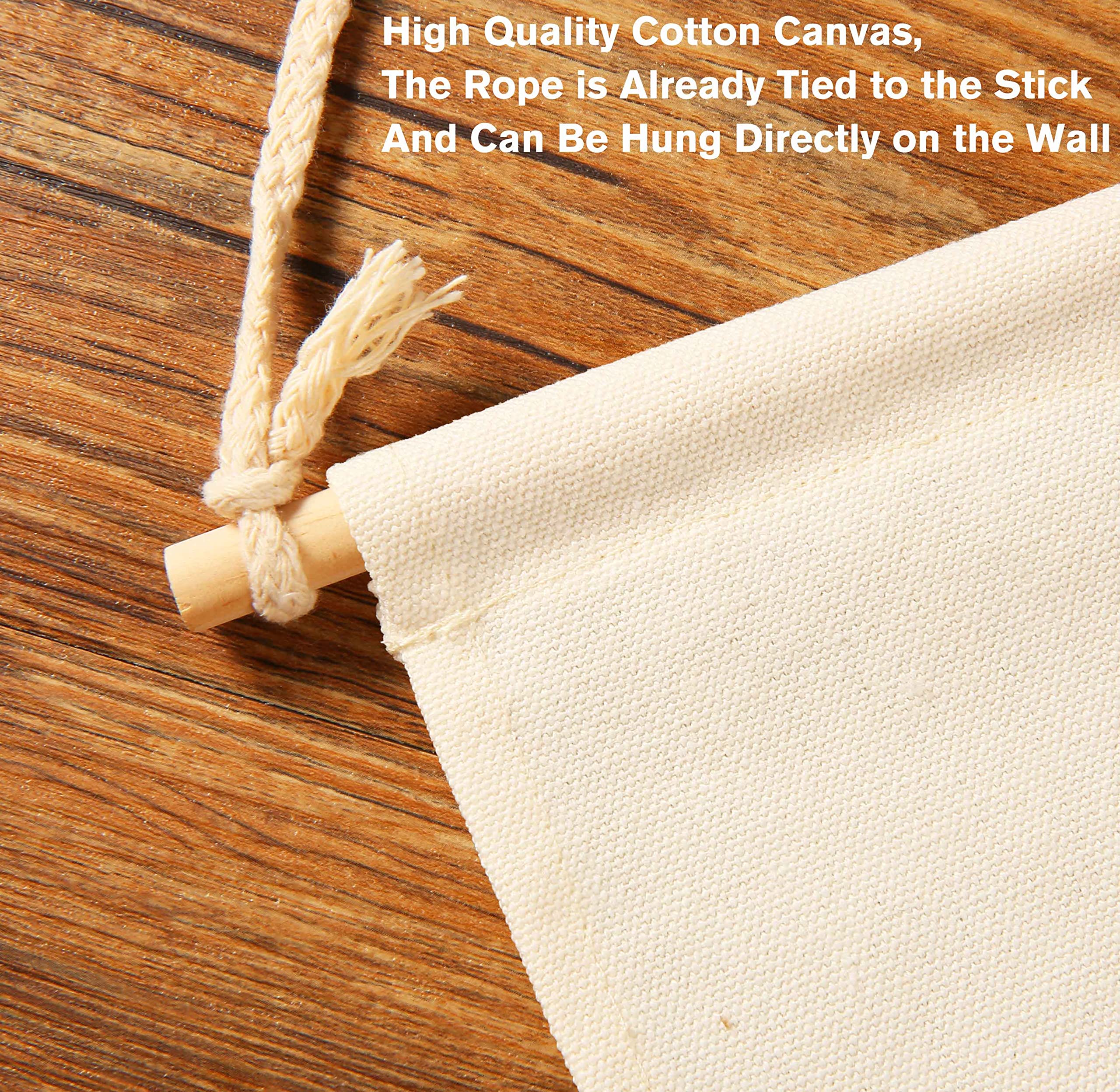 FYSIA lightweight beige canvas wall sign adds warmth to any room