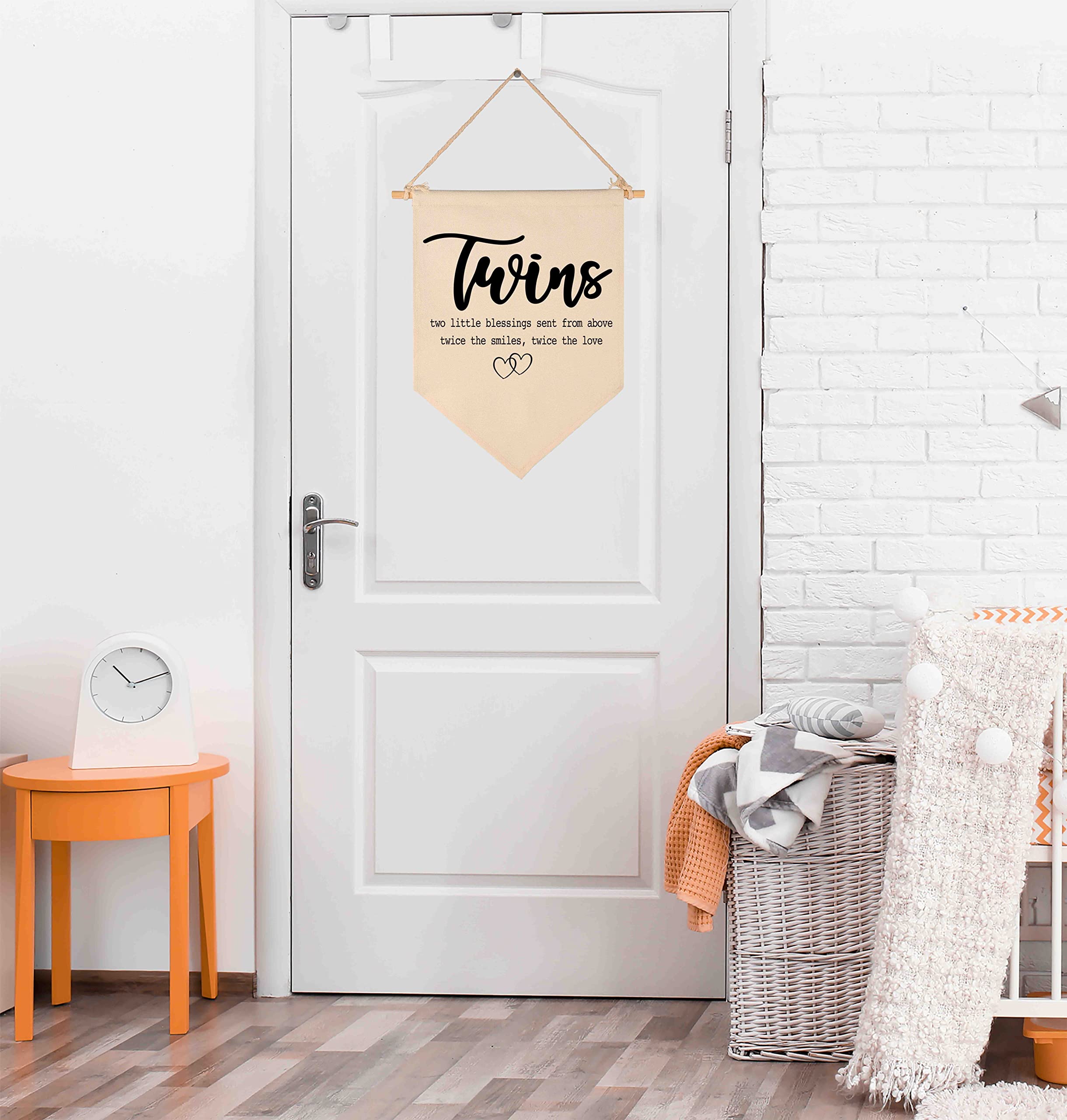 FYSIA Twin Room Sign lightweight decor for nursery or playroom