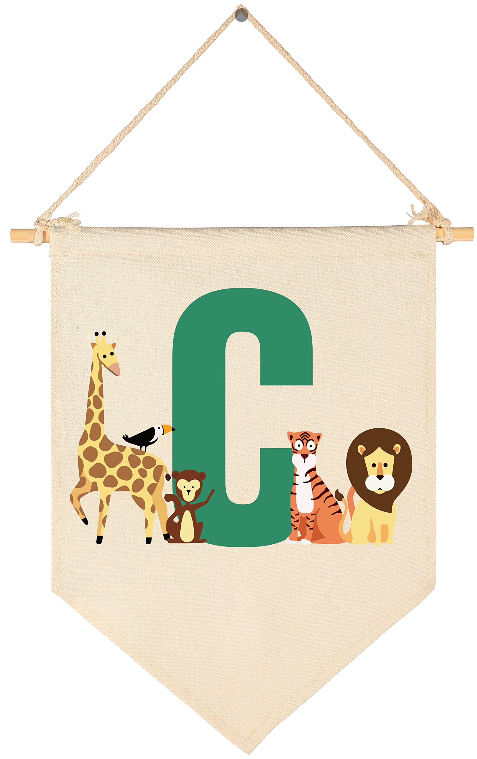 FYSIA woodland flag nursery banner adds soft charm to baby's room