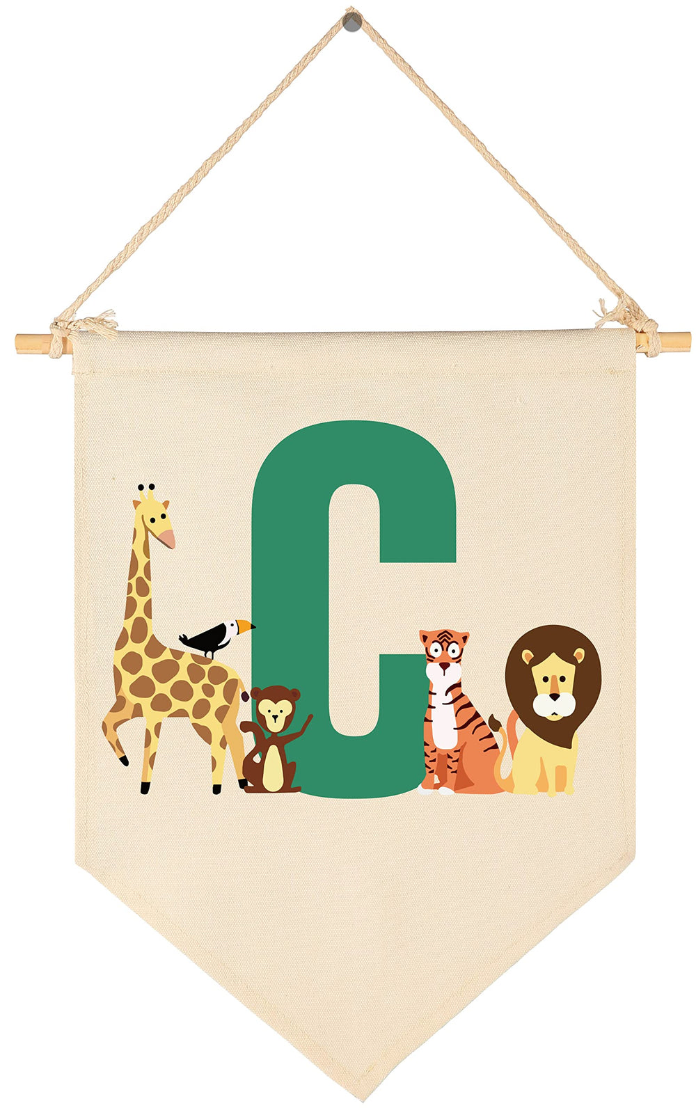 FYSIA woodland flag nursery banner adds soft charm to baby's room