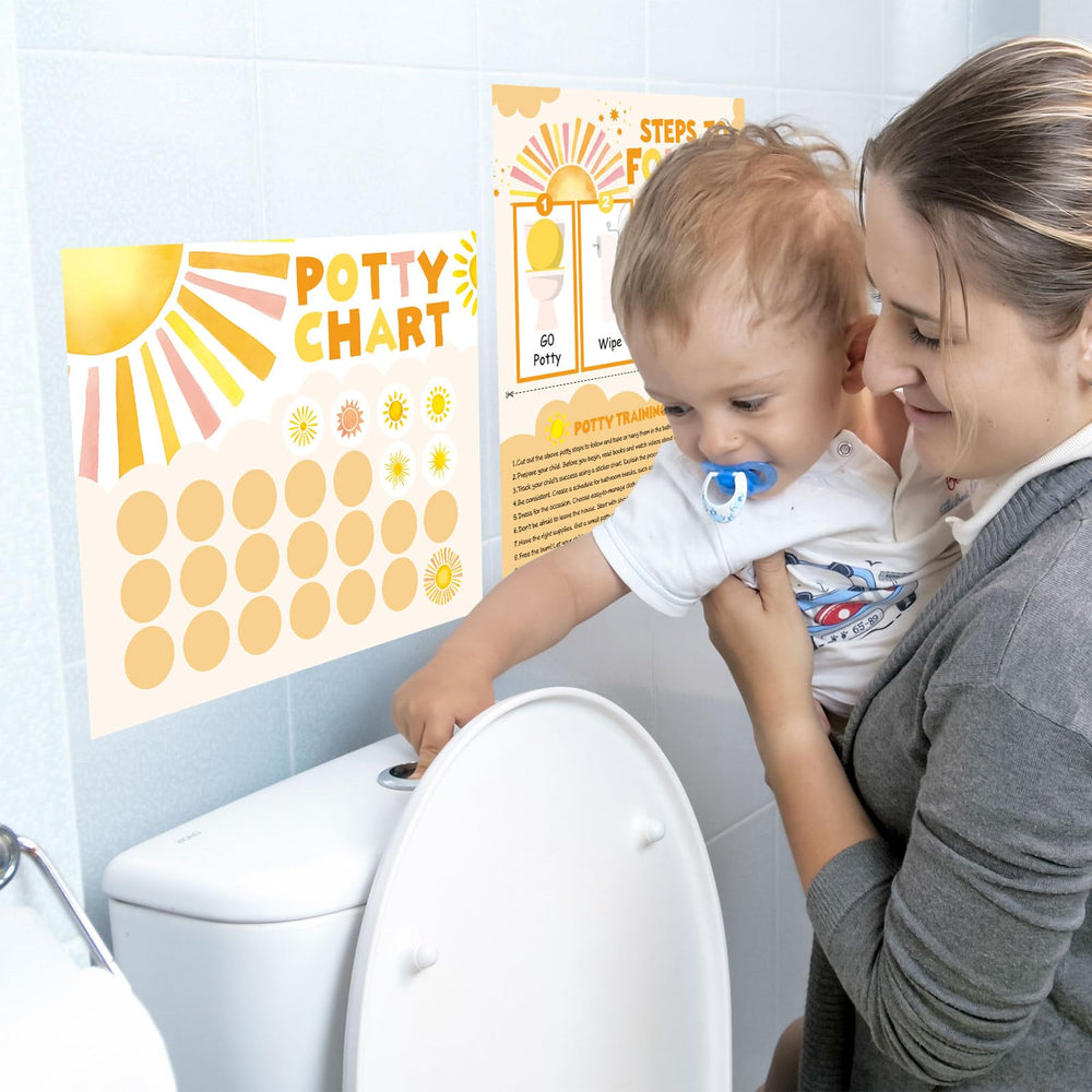 FYSUIMU Boho Sun chart close-up displays vibrant stickers to motivate.