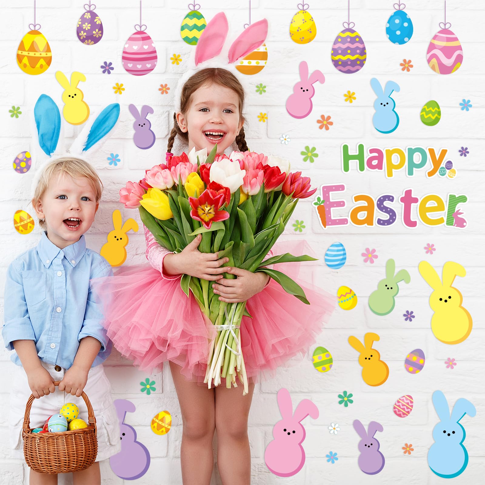 FYSUIMU Easter egg and daisy pattern stickers bring festive color.