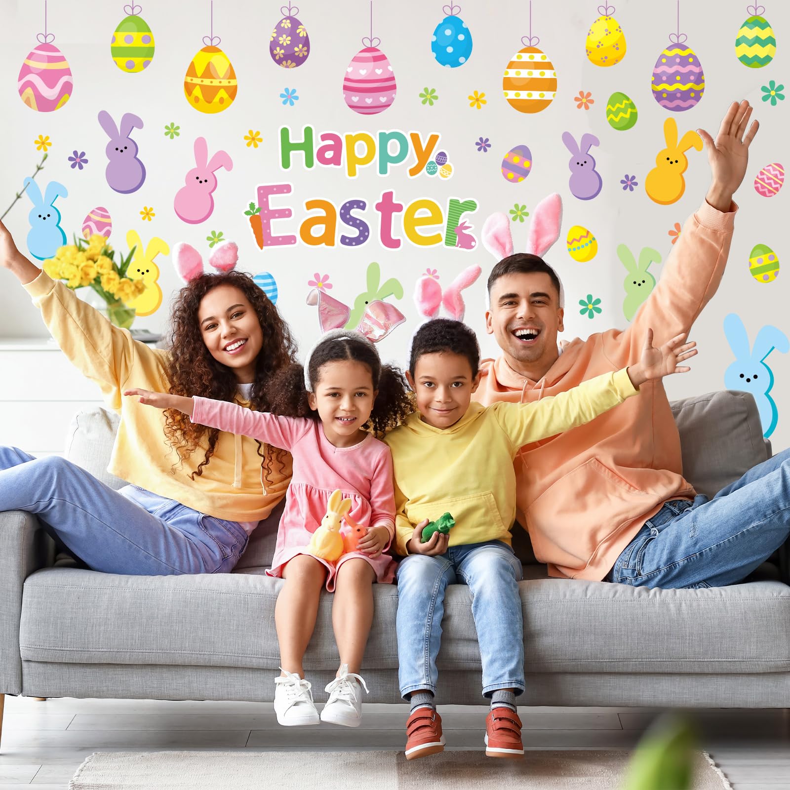 FYSUIMU Easter-themed wall art for living rooms and classrooms.