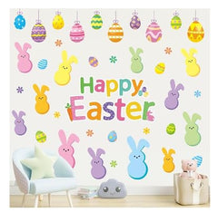 FYSUIMU Happy Easter wall stickers add quick charm to any room.