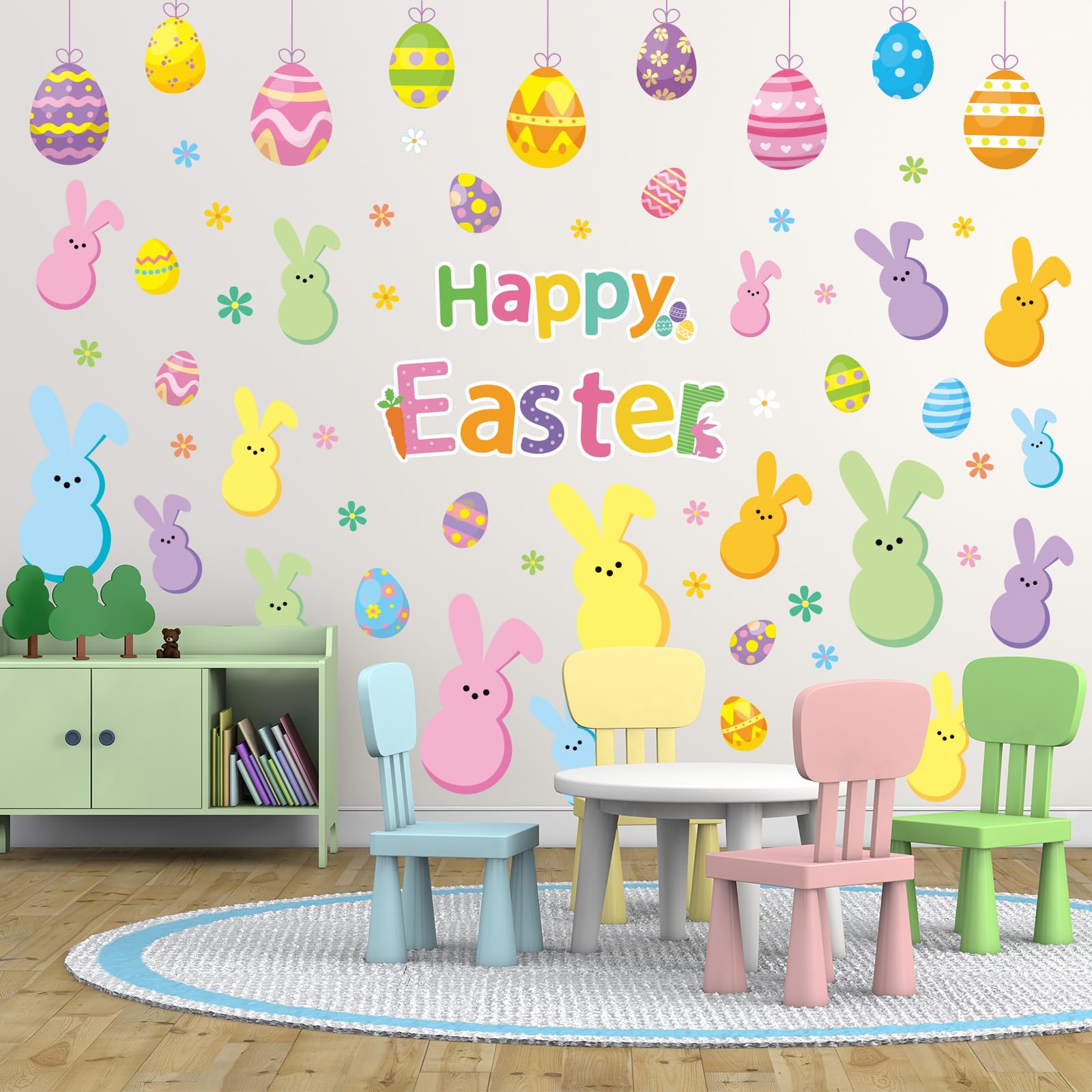 FYSUIMU Nursery-friendly wall decals are safe and removable.