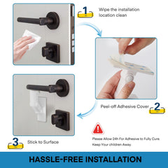 FYY adjustable door lever lock demonstrating multi-section fit for various door styles