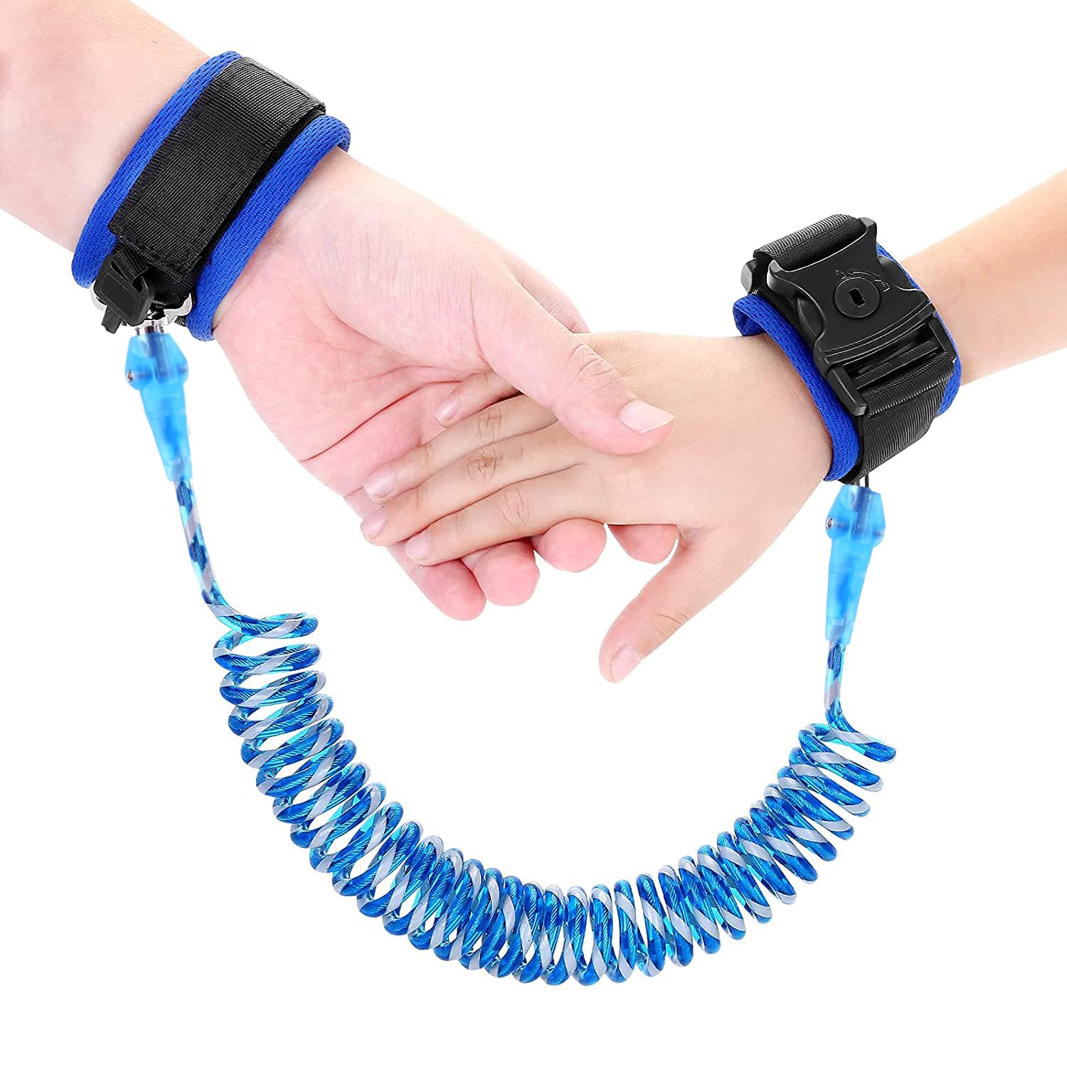 Fzbjayoon reflective anti-lost wrist link in blue with visibility aid