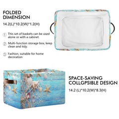 FZDXZJJ starfish storage basket on a shelf keeps clutter under control.