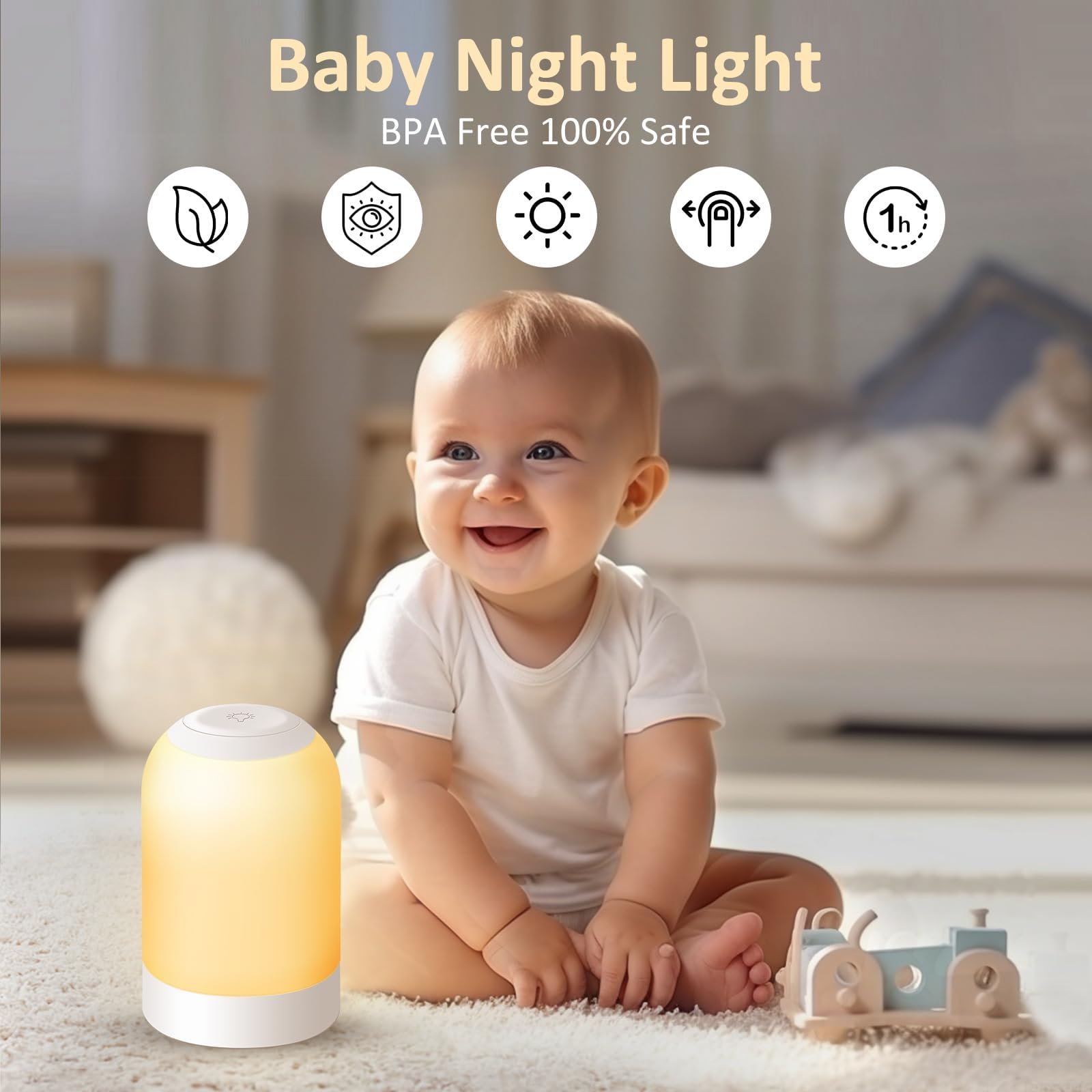 G Keni lamp remembers brightness and color settings for quick setup.