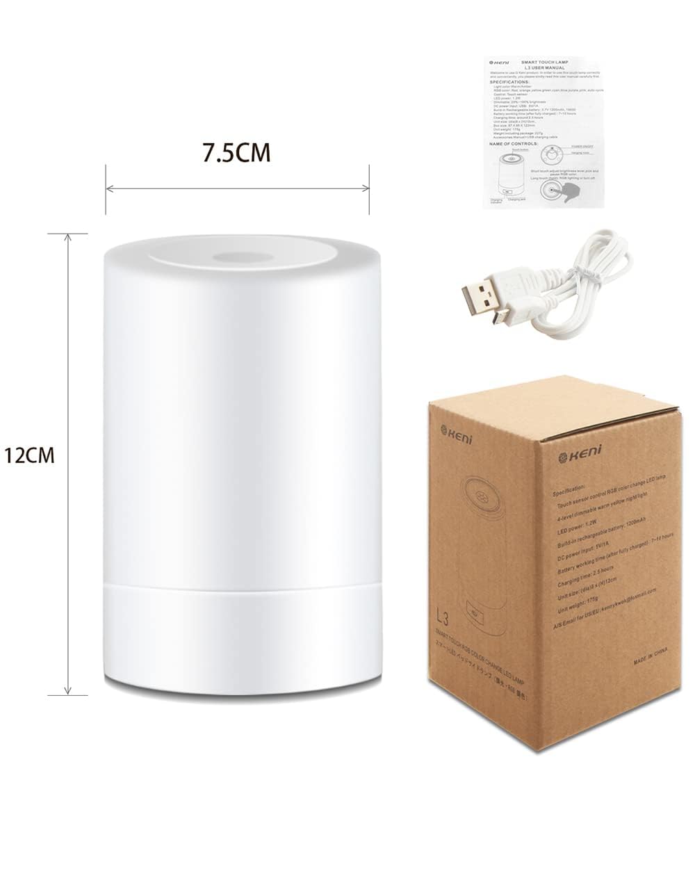 G Keni night light offers reliable glow during power outages.