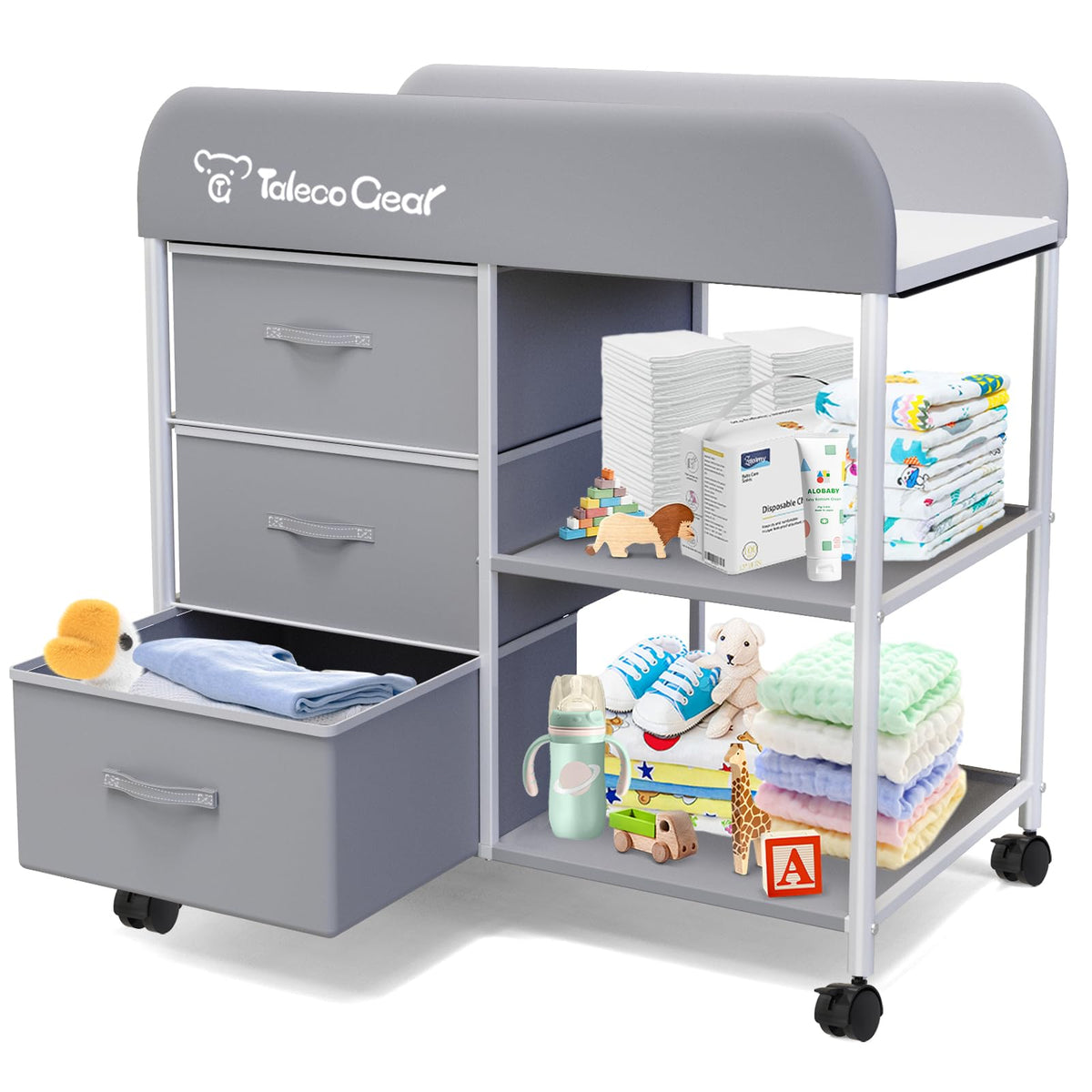 G TALECO GEAR changing table topper with waterproof pad for quick cleanup