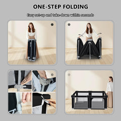 G TALECO GEAR playpen anti-slip base keeps the unit steady during active play.